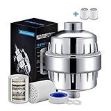 Filtro de ducha,Filtro de ducha universal de 15 etapas, anti cloro, purificador de múltiples etapas con nuevo cartucho de declorinación quitar cloro, metal pesado y sustancias nocivas